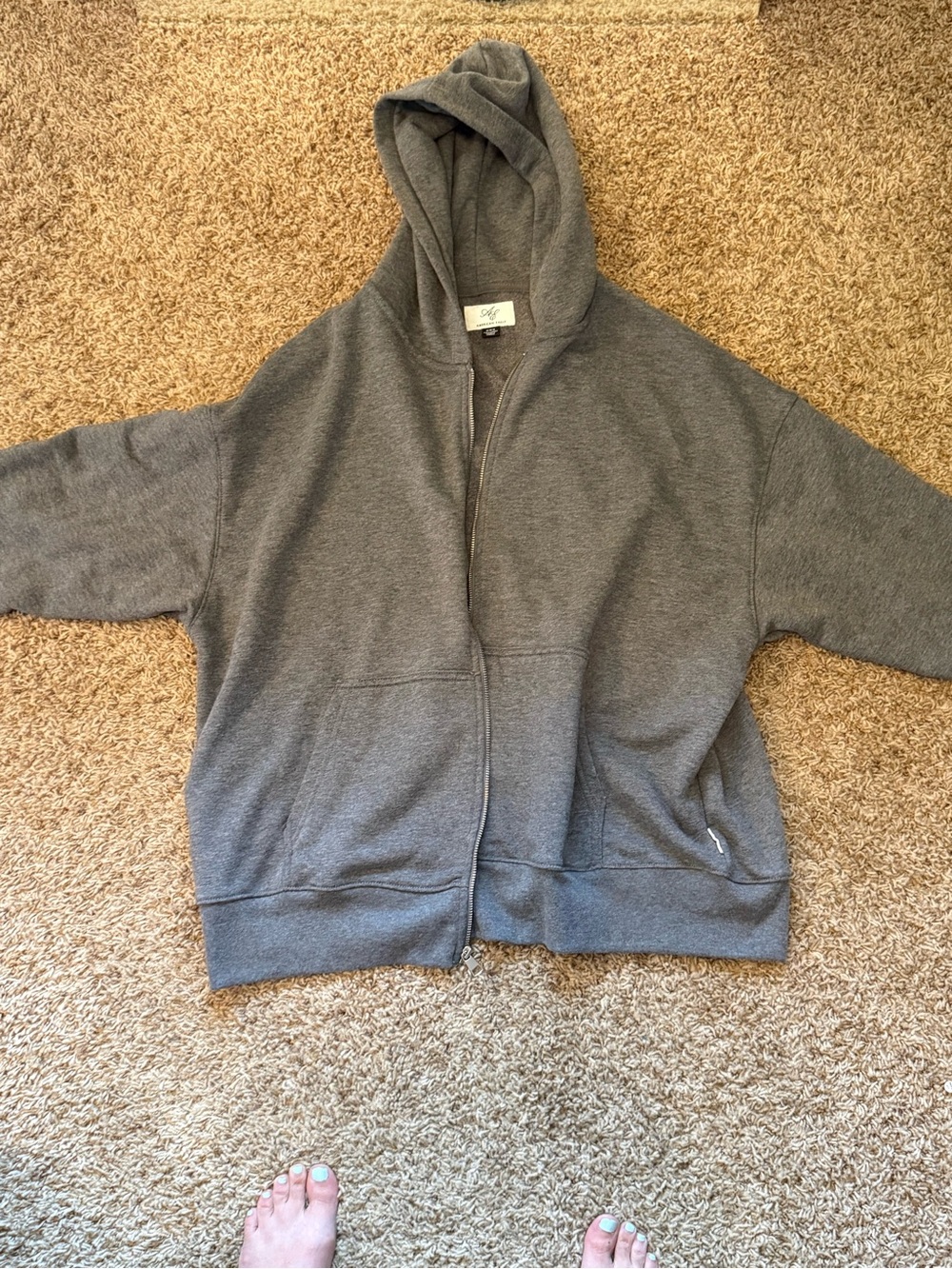 Cozy Gray Zip-Up Hoodie